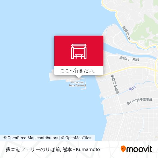 熊本港フェリーのりば前地図