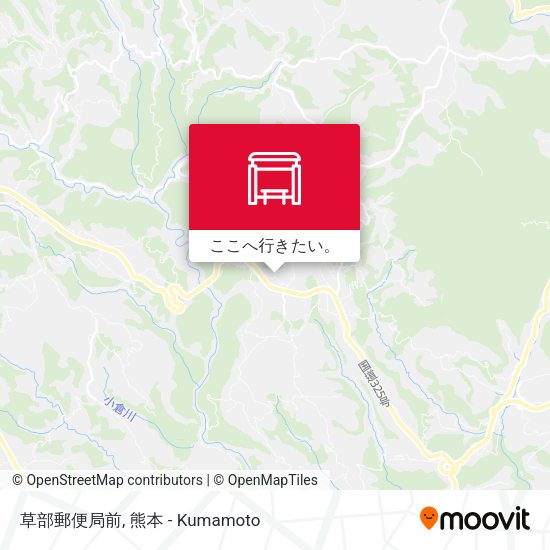 草部郵便局前地図