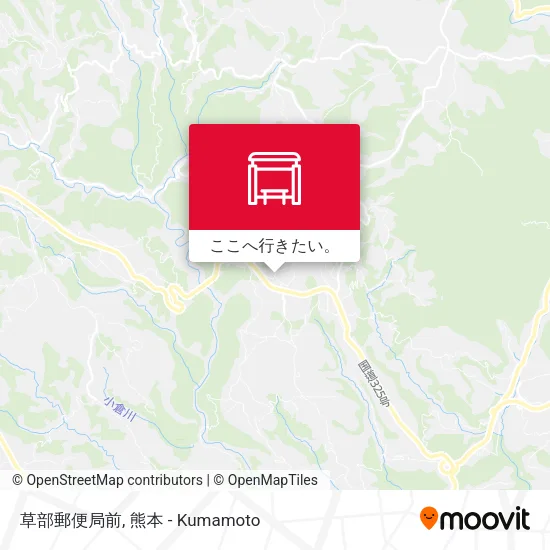 草部郵便局前地図