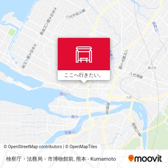 検察庁・法務局・市博物館前地図