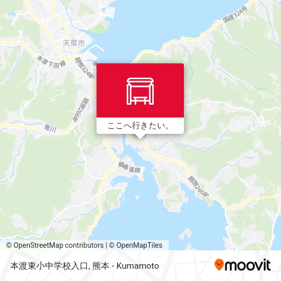 本渡東小中学校入口地図