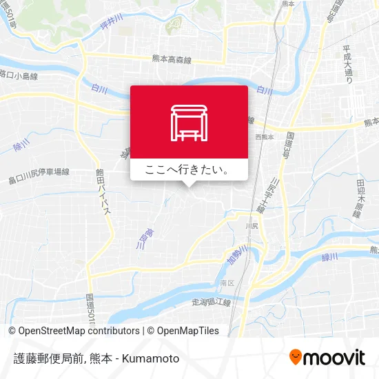 護藤郵便局前地図