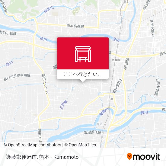 護藤郵便局前地図