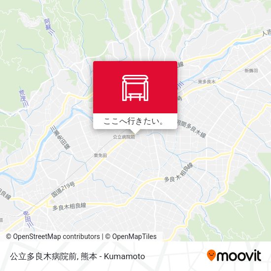 公立多良木病院前地図