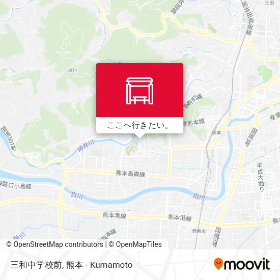 三和中学校前地図