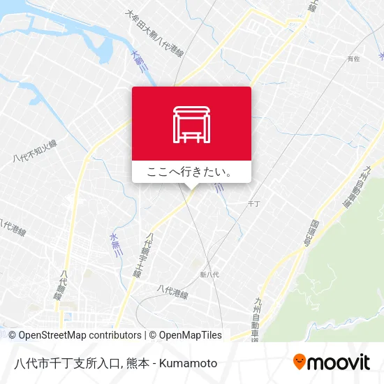 八代市千丁支所入口地図
