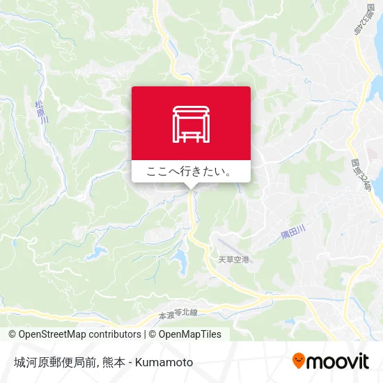 城河原郵便局前地図
