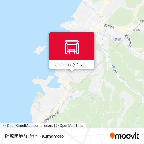 陣原団地前地図