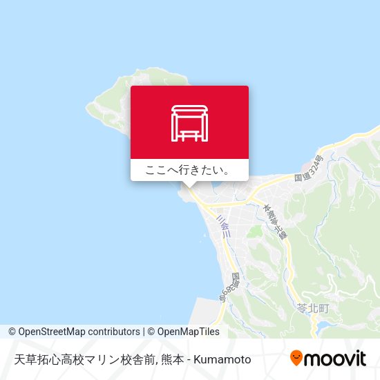 天草拓心高校マリン校舎前地図