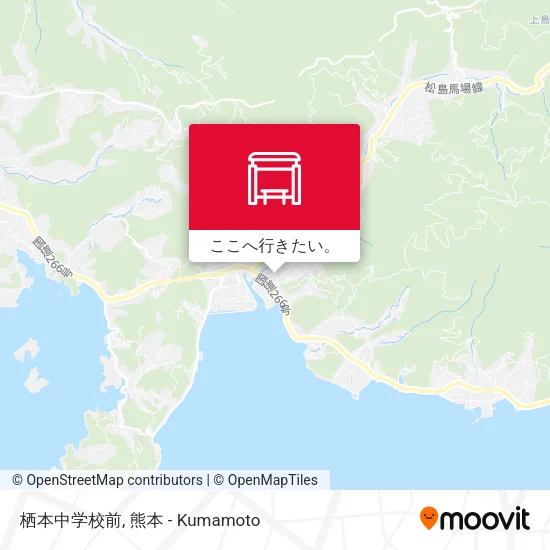 栖本中学校前地図