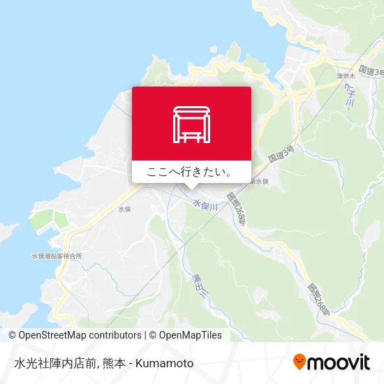 水光社陣内店前地図