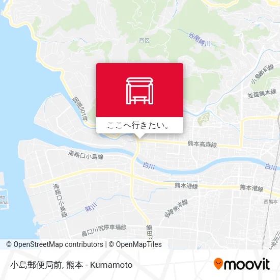 小島郵便局前地図