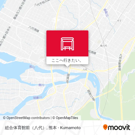 総合体育館前（八代）地図