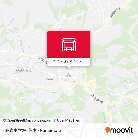 高森中学校地図