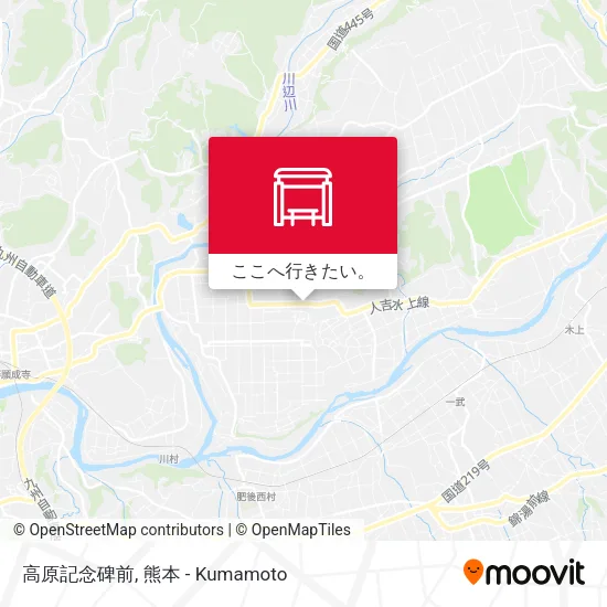 高原記念碑前地図