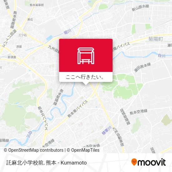 託麻北小学校前地図