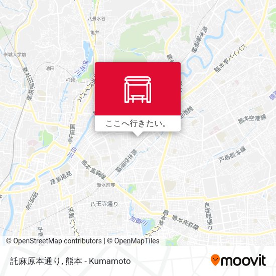 託麻原本通り地図