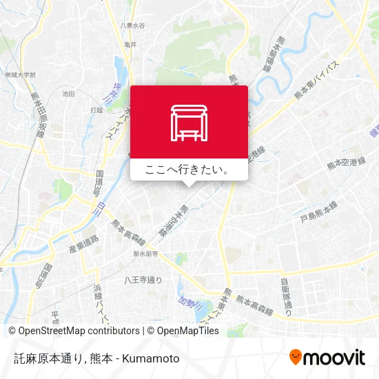 託麻原本通り地図