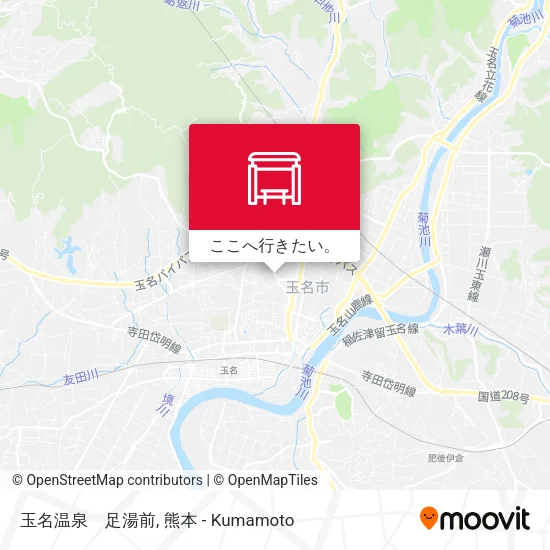 玉名温泉　足湯前地図