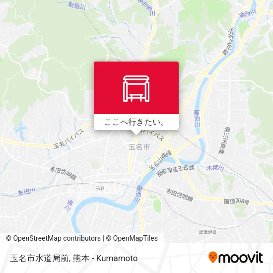 玉名市水道局前地図