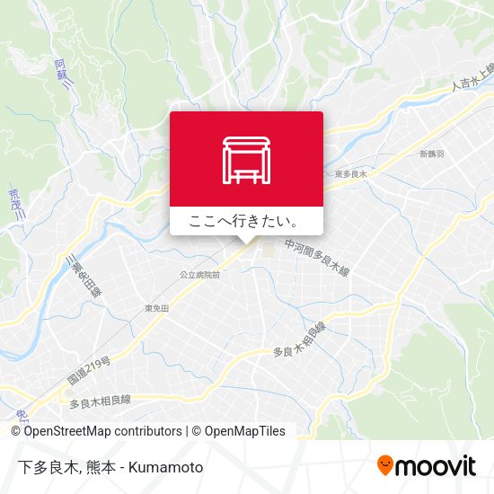 下多良木地図