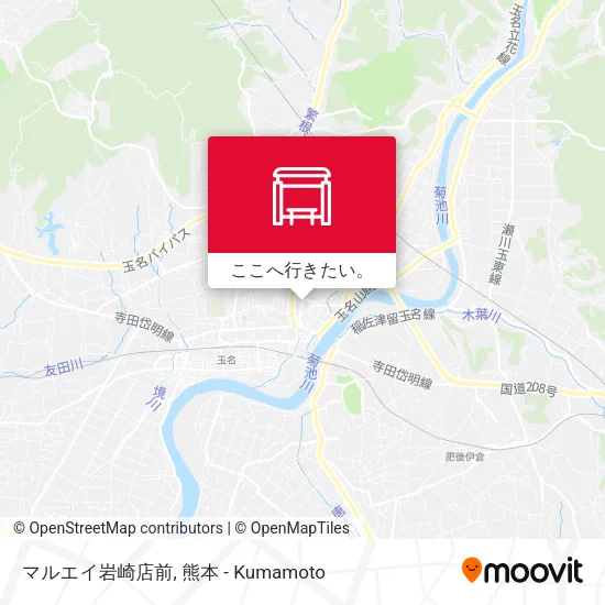マルエイ岩崎店前地図