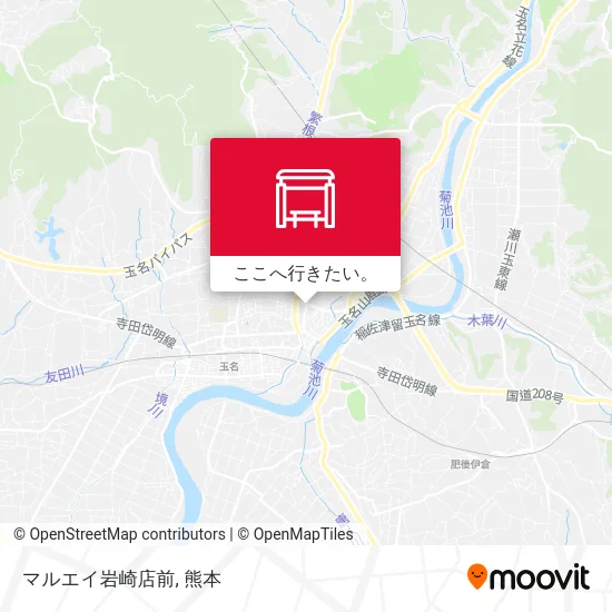マルエイ岩崎店前地図