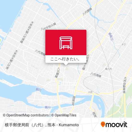 横手郵便局前（八代）地図