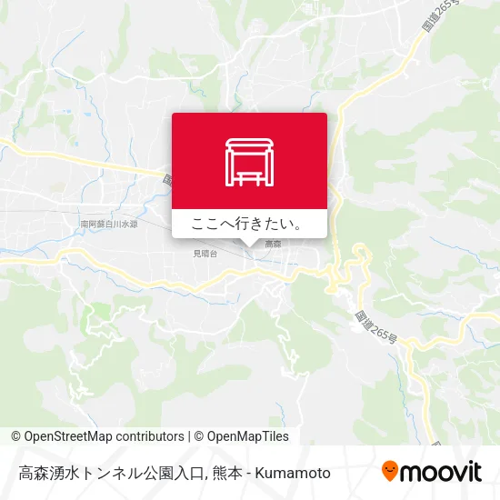 高森湧水トンネル公園入口地図