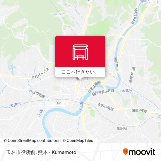 玉名市役所前地図