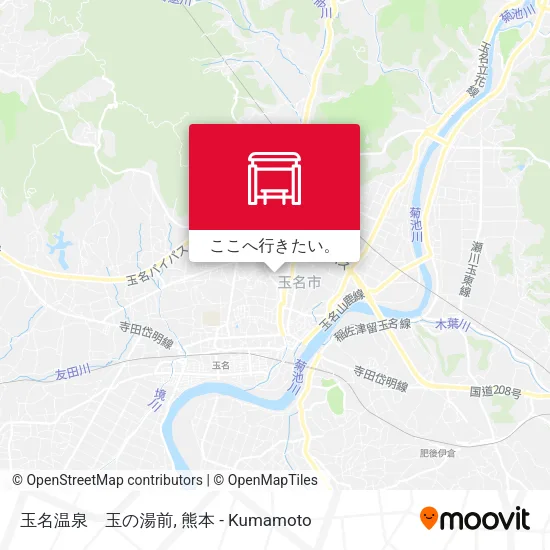 玉名温泉　玉の湯前地図