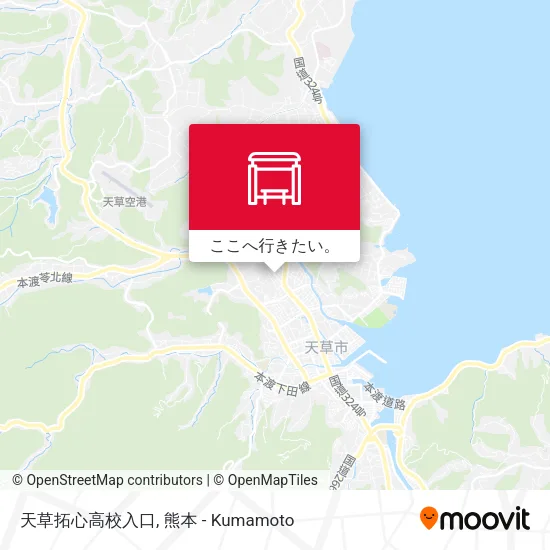 天草拓心高校入口地図
