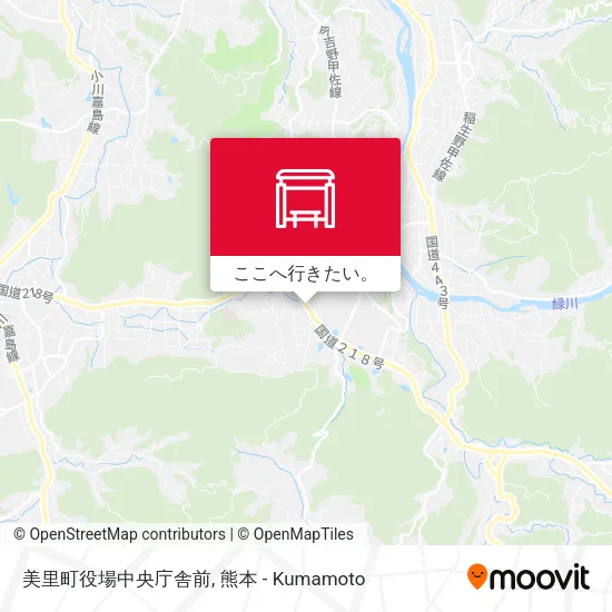 美里町役場中央庁舎前地図