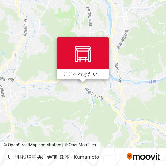 美里町役場中央庁舎前地図