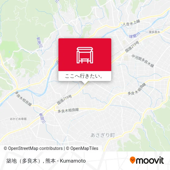 築地（多良木）地図