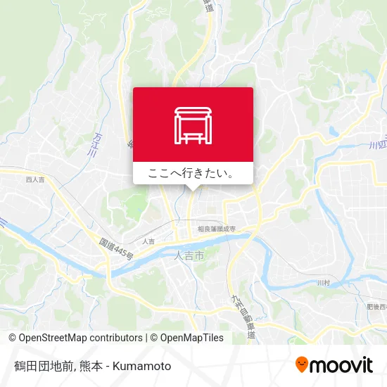 鶴田団地前地図