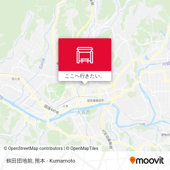 鶴田団地前地図