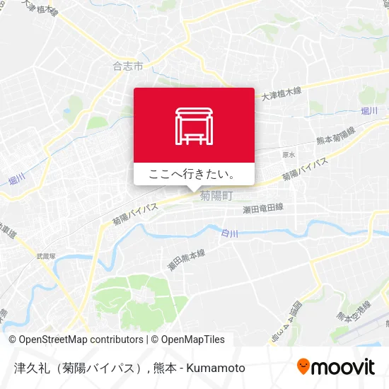 津久礼（菊陽バイパス）地図