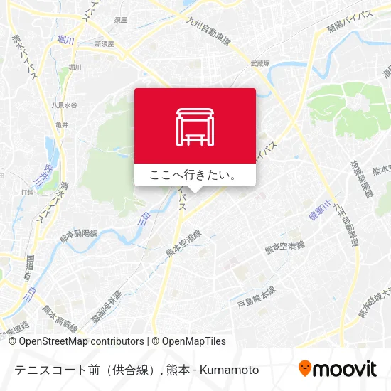 テニスコート前（供合線）地図