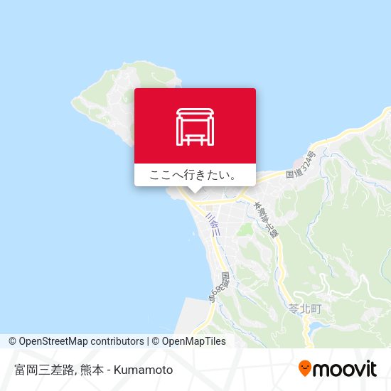 富岡三差路地図