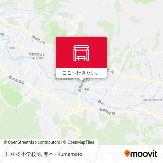 旧中松小学校前地図