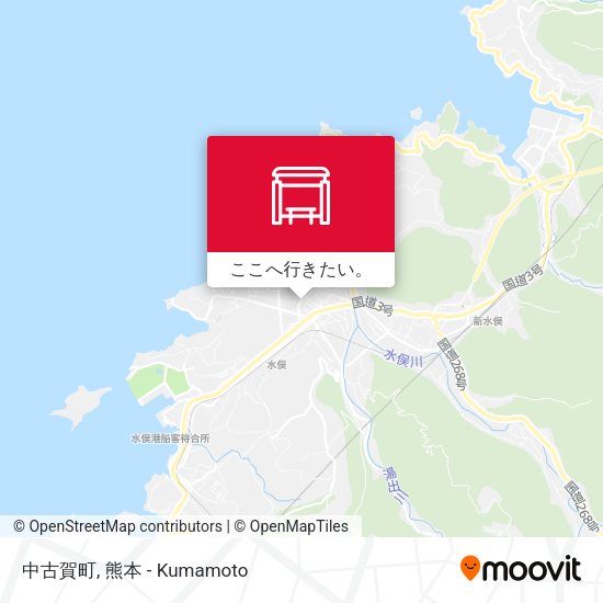 中古賀町地図