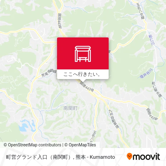 町営グランド入口（南関町）地図