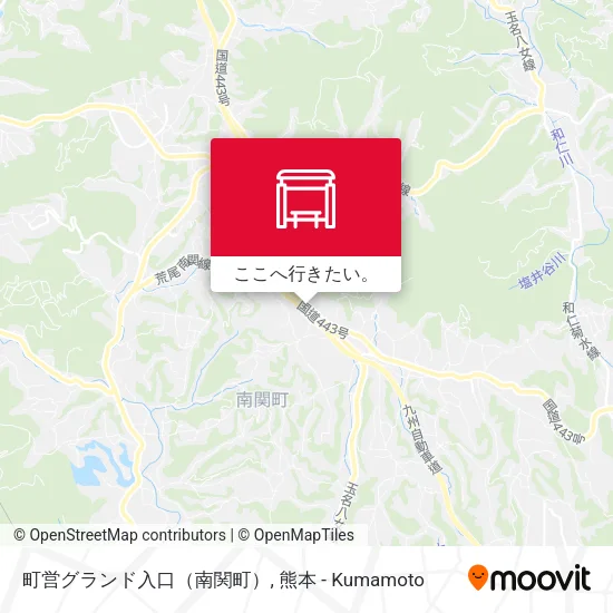 町営グランド入口（南関町）地図