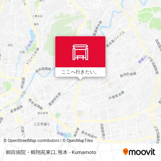 鶴田病院・鶴翔苑東口地図