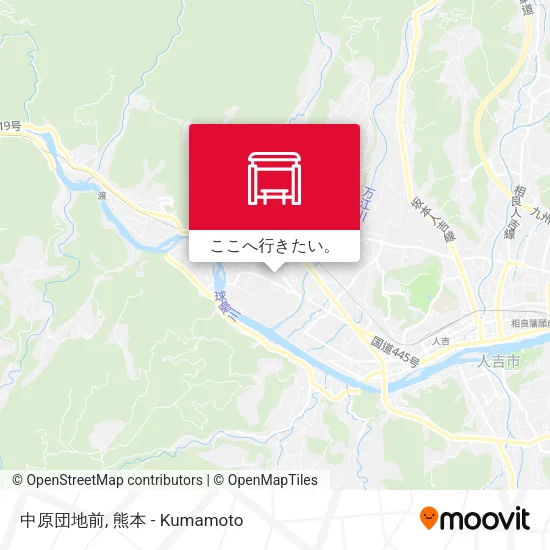 中原団地前地図