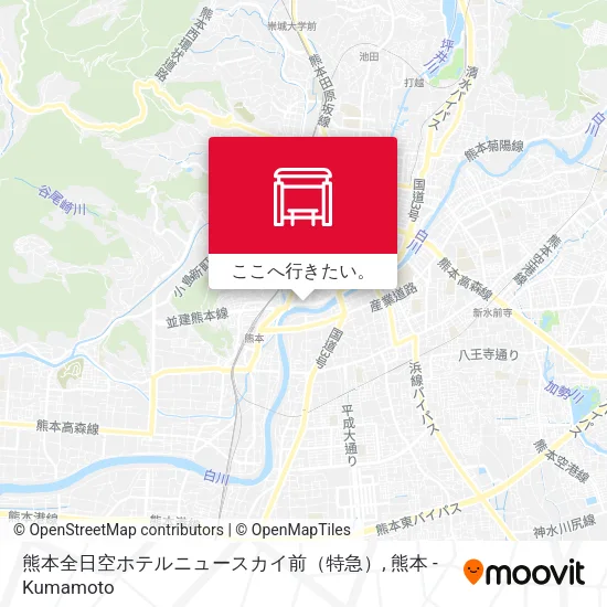 熊本全日空ホテルニュースカイ前（特急）地図