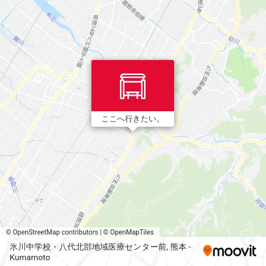 氷川中学校・八代北部地域医療センター前地図