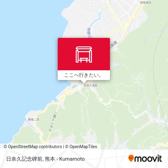 日奈久記念碑前地図