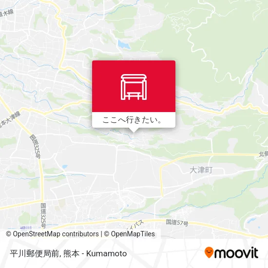 平川郵便局前地図